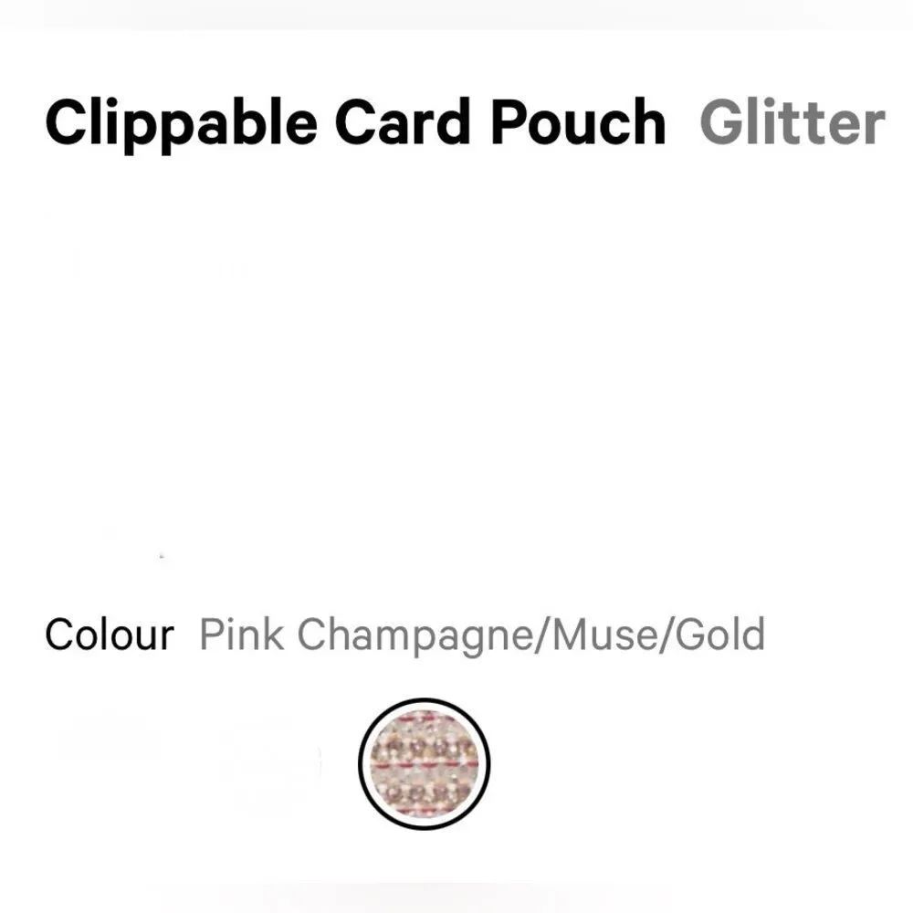 Lululemon Clippable Card Pouch Glitter   Champagne/Muse/Gold